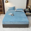 Winter Fitted Sheet, 90 x 200 cm, Light Blue, Blue,