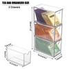 SUMNACON 3 Pack Acrylic Tea Bag Drawer Organizer, Clear Stackable