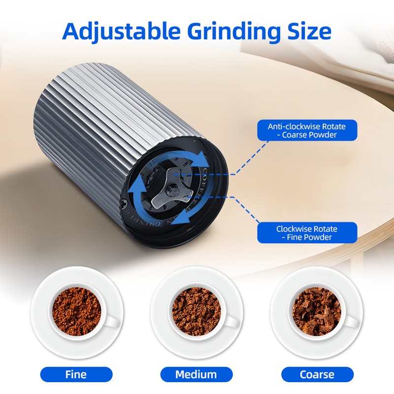 Manual Coffee Bean Grinder Capacity 25g with CNC Stainless Steel