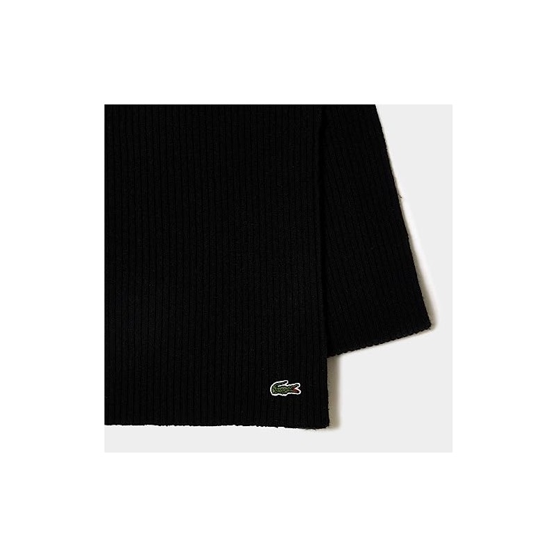 Lacoste Unisex Winter Scarf, black