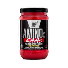 BSN Amino X EAAs, recuperación muscular y resistencia, 10 g de aminoácidos esenciales, cero cafeína, jugo de selva, 12 onzas, 25 porciones            