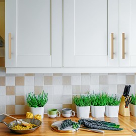 Ravinte 30 Pack 5 Inch Cabinet Pulls Champagne Bronze Stainless Steel Kitchen Drawer Pulls Cabinet Handles 5 InchLength, 3 Inch Hole Center