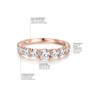 Trilani Women's Engagement Ring Sterling Silver Rose Gold-Plated with White