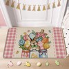 Tailus Easter Eggs Kitchen Rugs Set of 2, Bunny Rabbit