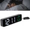 LED Music Alarm Clock 5 Adjustable Brightness 12/24H Large Display