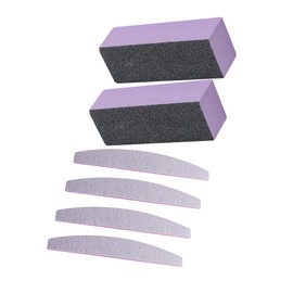 Vaguelly 6Pcs Nail Polisher Three Sides Sponge File Grinding Bar for Manicure Safe Practical Nail Buffer Tool for Professionals Beginners for Natural