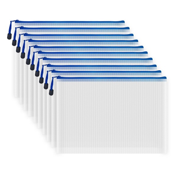 COWORK-UP 10PCS A4 Plastic Zip Wallets Board Game Storage Zip