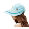 Jemis Women's X-large Brim Sun Visor (blue canvas)