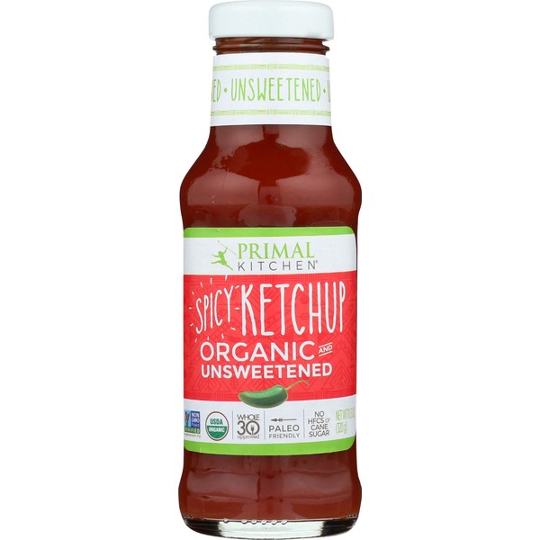Primal Kitchen Spicy Ketchup Organic and Unsweetened 11.3 oz, 11.3 Ounce
