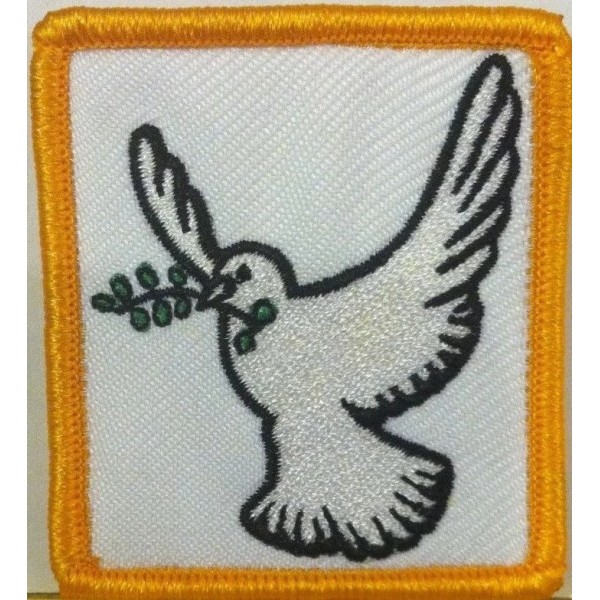 Fast Service Designs DOVE OF PEACE Embroidery Iron-On Patch Christian