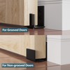 HomLxclx Matte Black Floor Guide Wall Mounted Roller Adjustable Fit