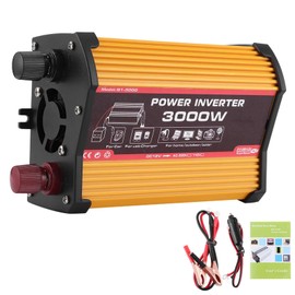 Inversor de Corriente 3000W Convertidor automático Adaptador de Coche de Onda sinusoidal modificada USB Dual(12V to 110V)