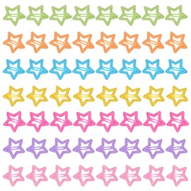 Y2K Star Hair Clips,70 Pcs 1.29 Inch Glitter Snap Barrettes (Multicolor)