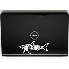 Landshark - 8" x 3 1/2" die Cut Vinyl Decal/Bumper Sticker for Windows, Cars, JDM, Trucks, Bumpers, Tool Boxes, Boats, laptops - virtually Any Hard, Smooth Surface. Made in The USA