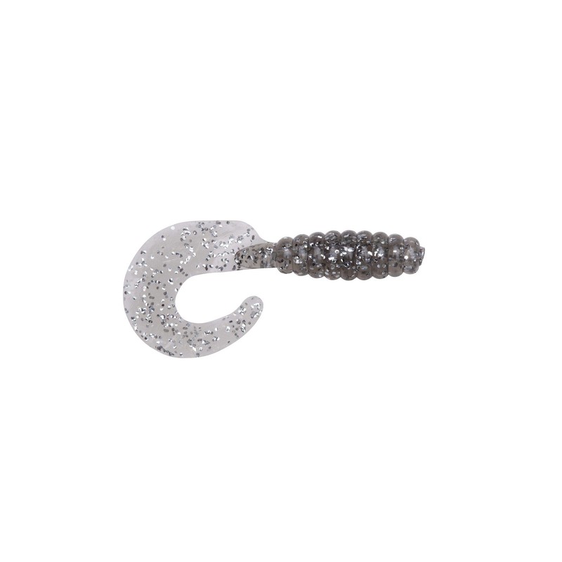 Yum Lures Grub Smoke Silver Flake, 2"