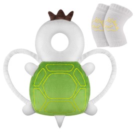 Vicloon Baby Head Protector, Adjustable Baby Head Protection Safety Pad Backpack, Protection Safety Pads for Baby Learning Walking Crawling, Mesh Turtle