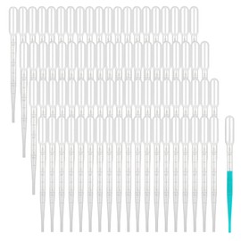 400 Pieces Disposable Plastic Transfer Pipettes, 3ML Calibrated Dropper Suitable for Science Laboratory, DIY Art