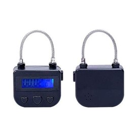 Electronic Time Padlock 99 Hours Max Timing with Electronic LCD Timed Display - USB Rechargeable (Black)
