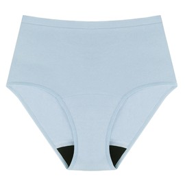 AIRCUTE Washable Urinary Incontinence Potective Underwear for Women Leak Proof Absorbent Cotton Panties 60ML 1 Pack (Baby Blue, Medium)