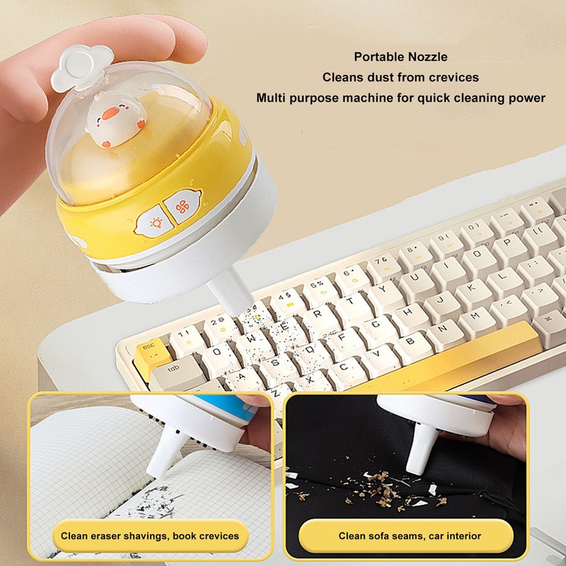 Desktop Vacuum Cleaner Portable Cordless USB Charging Handheld Efficient with
