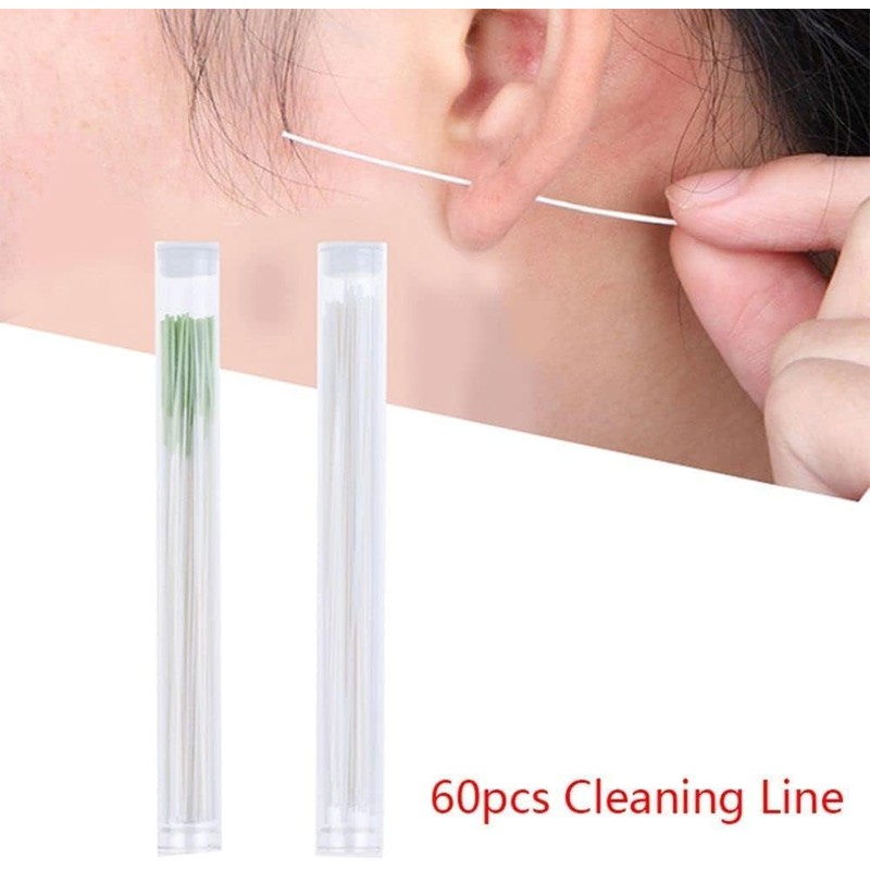 60-Piece Purple Ear Piercing Aftercare Kit, Ear Hole Cleaning Solution,