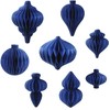 SLEETLY 8pk Paper Ornaments for Christmas Trees, Hanging 3D Honeycomb