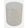 Global Archive Handcrafted Capiz Shell Terrazzo Modern Accent End Table