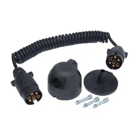 RING 12N Coiled Cable Kit With 2 Plugs - Complete with 12N Socket & Seal