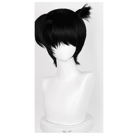 Edogawa Conan Cosplay Wig, Short Hair, Men's Wig, Black Hair, Accessories, Heat Resistant Wig, Chirty Hair, Vance, Bangs, High School Girl, Detective Boy (Black)