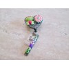 Handmade ID BADGE RETRACT REEL ,FROG,FLOWER,N