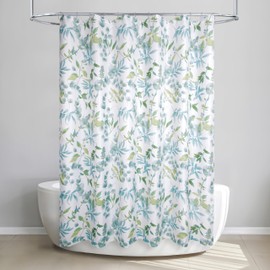 Allure Home Creation Watercolor Twigs Polyester Shower Curtain 72"x72"