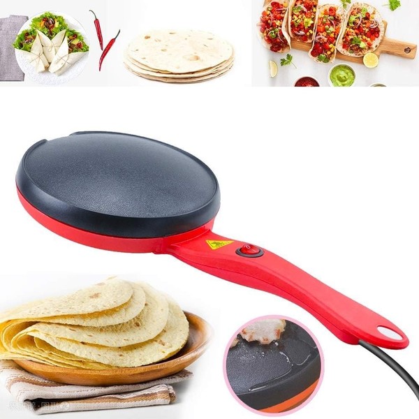 Portable Electric Crepe Maker, 110V Non-Stick Coating Crepe Pan, Auto