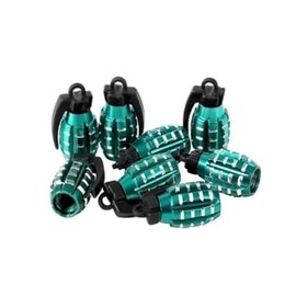 Tire Air Valve Caps, Valve Stem Covers for Cars, Bicycles and Motorcycles, Chrome Teal Color - Pack of 4 (Teal)