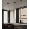 dolria Modern Ring Chandelier LED Dimmable Ceiling Light for Living