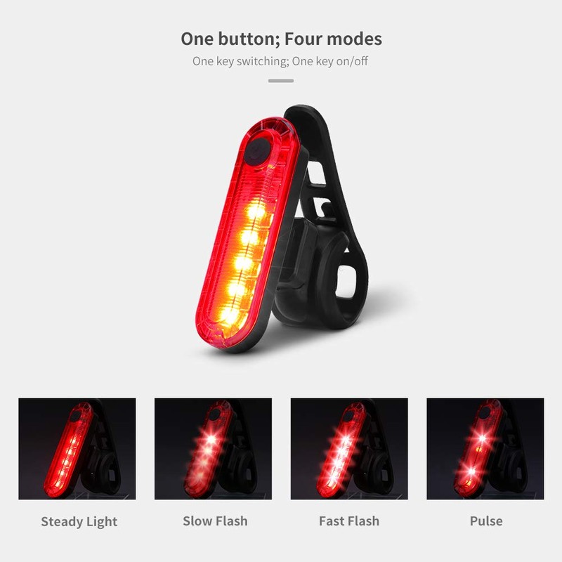 Bike Light Headlight and Taillight for Bike IPX6 Waterproof Wireless
