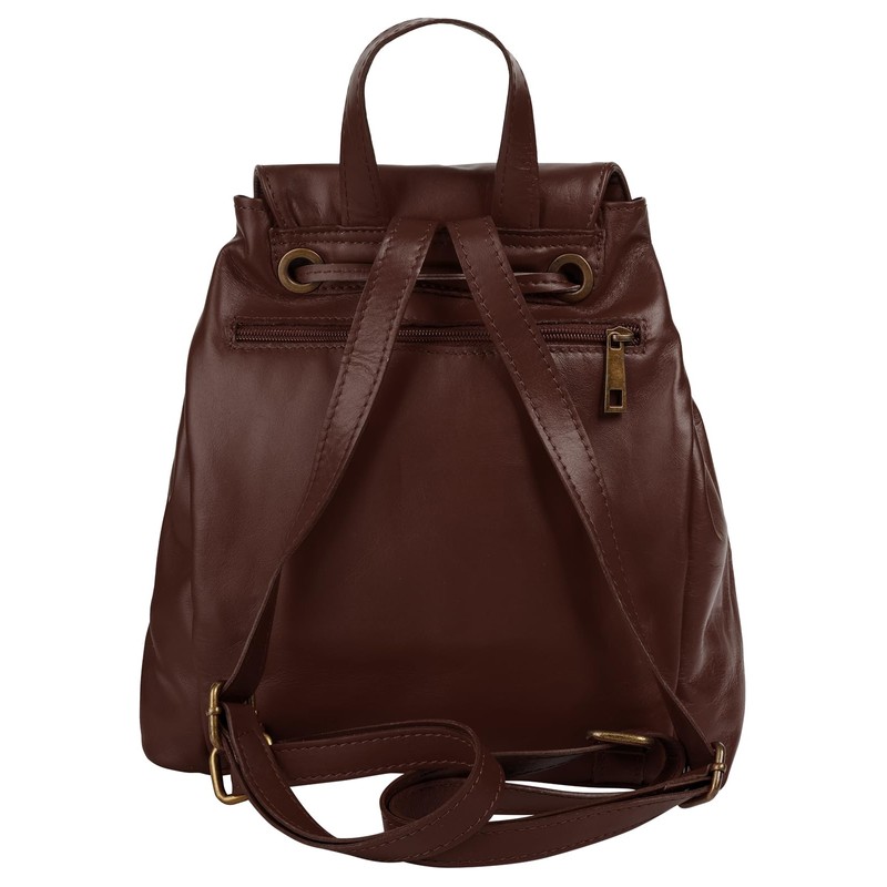 Samantha Look City 017743 Women's Genuine Leather Backpack, brown