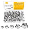300 Pcs Serrated Flange Hex Nuts Kit, M3 M4 M5