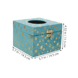 BUGUUYO 2pcs Retro Wooden Tissue Box Decorative Napkin Holder for Use and Material Design for Living Room Bedroom Coffee Table Stylish Organizer