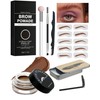 Eyebrow Stamp and Eyebrow Stencil Set, 16 in 1 Waterproof