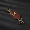 XGALBLA Initial Letter Keychain Brown Leather Alphabet llaveros Personalizados Keychain