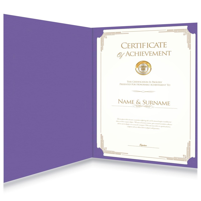 HAUTOCO 50 Packs Certificate Holders, Purple Diploma Holders, Document Award
