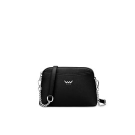 VUCH Mini Shoulder Bag with Chain for Women, Elegant Handbag for Women, Bag for Girls, Faye Black