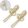 kuou 100 Pieces Brass Curtain Hooks, Metal Curtain Hook Brass