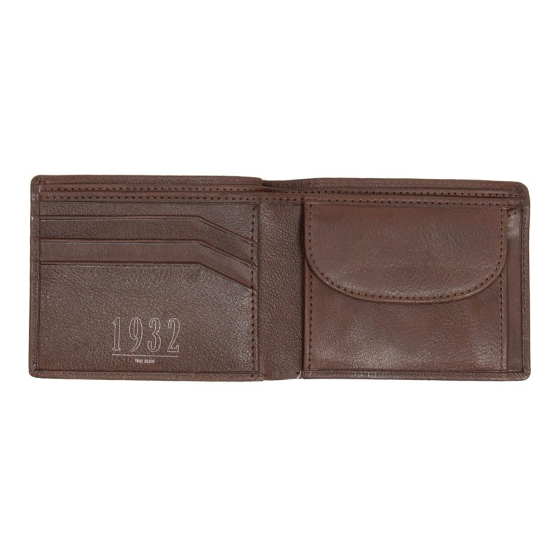 MUSTANG Fresno Leather Wallet Brown, brown, Classic