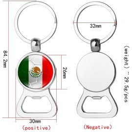 Llavero de bandera mexicana, abrebotellas de cerveza con bandera mexicana para papá, papá, hombres, marido, regalos de cumpleaños (México)