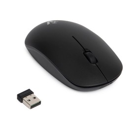 Vultech MW-08 Optische Wireless Maus 1600 DPI Kabellos, 2,4 GHz mit integriertem Akku, geräuscharmer klick, beidhändig, für Notebook/PC/Laptop/MacBook, Schwarz