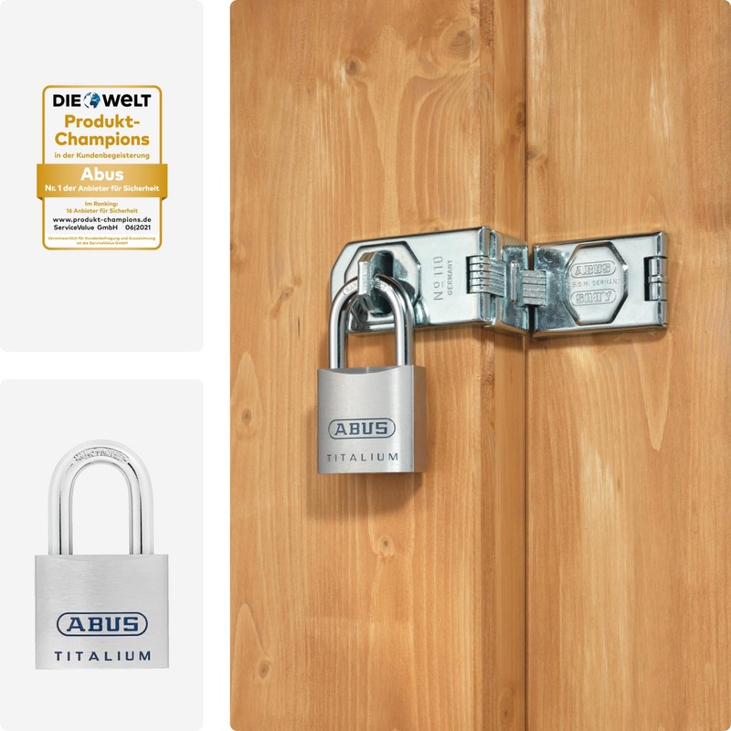 ABUS Mechanical 96TI/60 ka 7566 Titanium open shackle padlock –