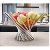 Fruit Basket Foldable Fruits Vegetable Holder Stainless Steel Serving Bowl