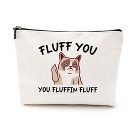 VICBOU Cat Gifts for Women Cat Mom Gifts Cute Cat Makeup Bag Funny Cat Stuff Cat Accessories Cat Lover Gifts for Women Girls Friends Cat Lady Grandmother Friendship Christmas Birthday Cosmetic Bag