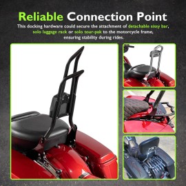 MOFUN For Harley Touring Road King Street Glide 2009-2025 Bolt-On Docking Hardware Kit